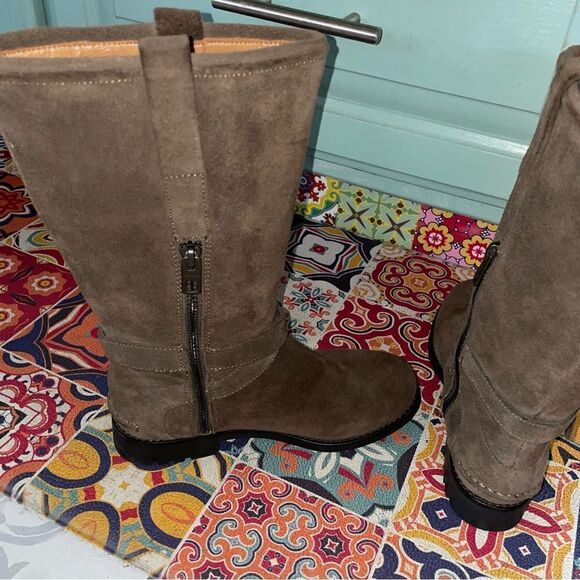 Nwot COACH  Women's Fatigue Nubuck Suede VALLIE Zip Mid-Calf Boot sz EU 35-5 - Picture 7 of 10